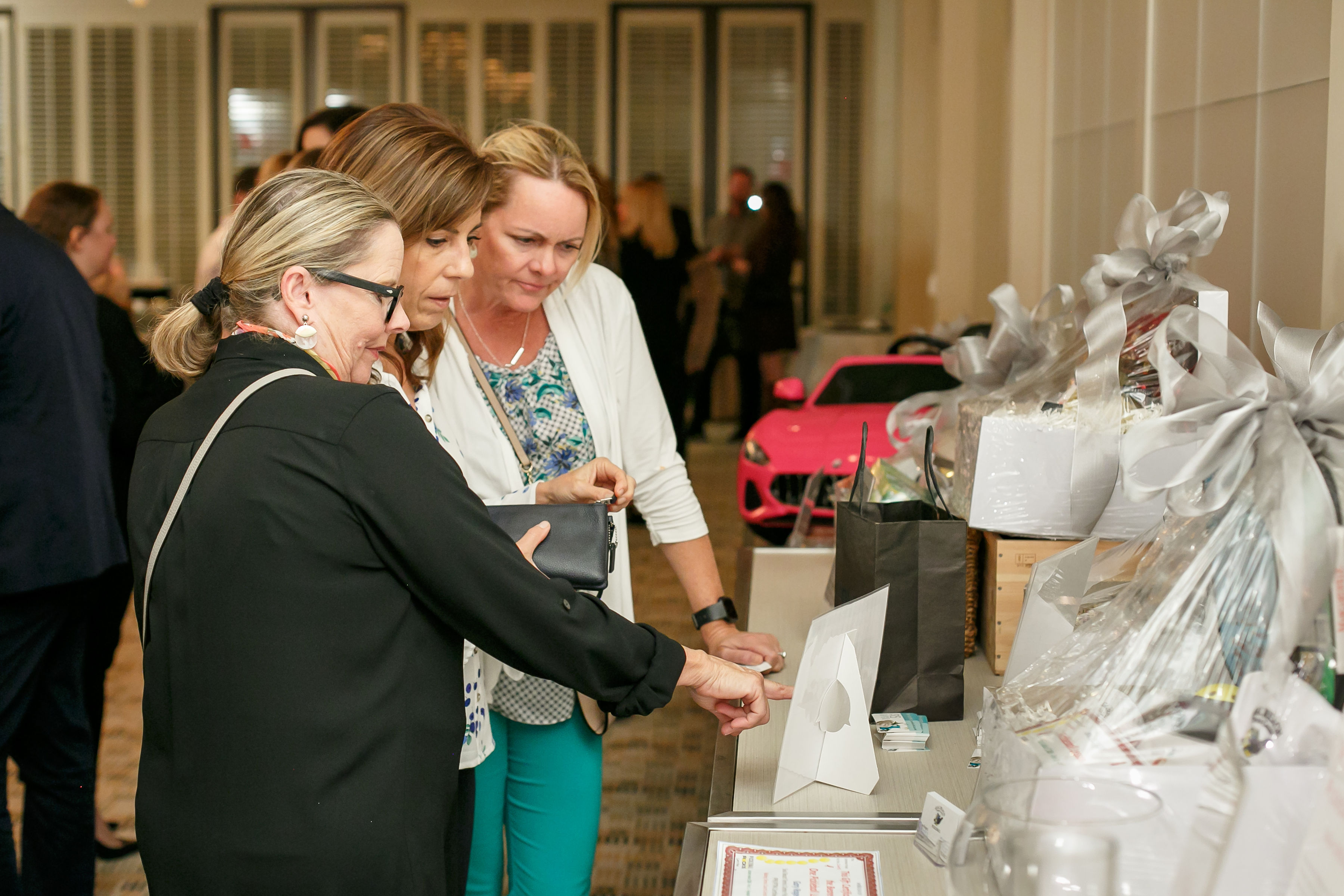 Ladies at gift table